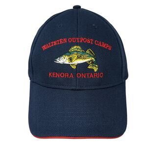 Waltsten Outpost Camps Kenora Ontario Fitted Baseball Cap Blue OS NU-Fit Kayjet